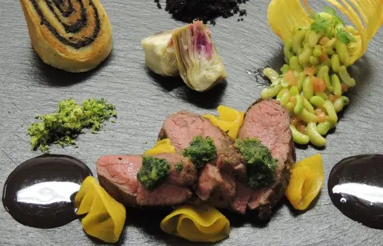 Sous Vide gegarte Lammhüfte Barolojus